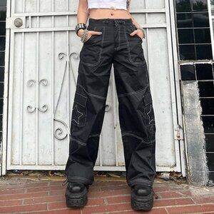 Tunnel Vision Black Splendor Nylon Cargo Pants